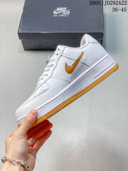 Nike Women's Air Force 1 Shadow White and Orange Sneakers CI0919