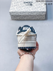 Nike SB Dunk Low x The North Face Sneakers, White and Navy