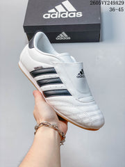 adidas Taekwondo Low-Top Sneakers in White and Navy