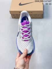 Nike ReactX Pegasus Trail 5 Trail Running Shoes, Gray and Purple