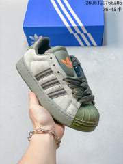 Adidas Originals Superstar XLG Sneakers, Olive and Gray, KI3515
