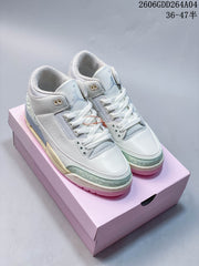 Jordan Air Jordan 3 Retro Sail and Jade Aura Sneakers