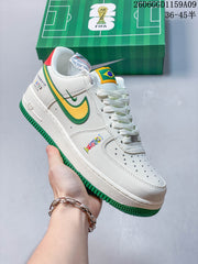 Nike Air Force 1 Low Brazil 2016 White Green Yellow