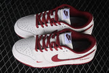 Nike SB Dunk Low White and Red Low-Top Sneakers WR0620-117