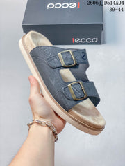 ECCO Two-Strap Slide Sandals Blue 06JJD514A04
