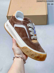 Louis Vuitton Tilted Brown Suede Low-Top Sneakers