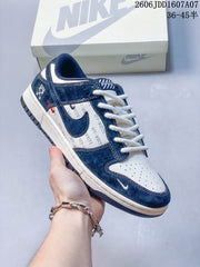 Nike SB Dunk Low Off-White Blue and White Sneakers