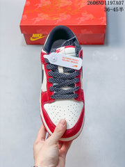 Nike SB Dunk Low Red and White Sneakers