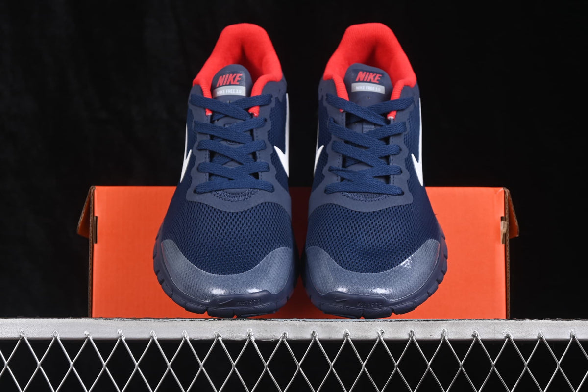 Nike Free 3.0 Running Shoes Navy Red 816568-005