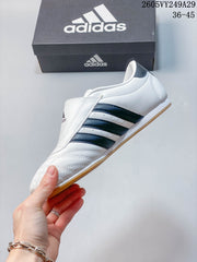 adidas Taekwondo Low-Top Sneakers in White and Navy