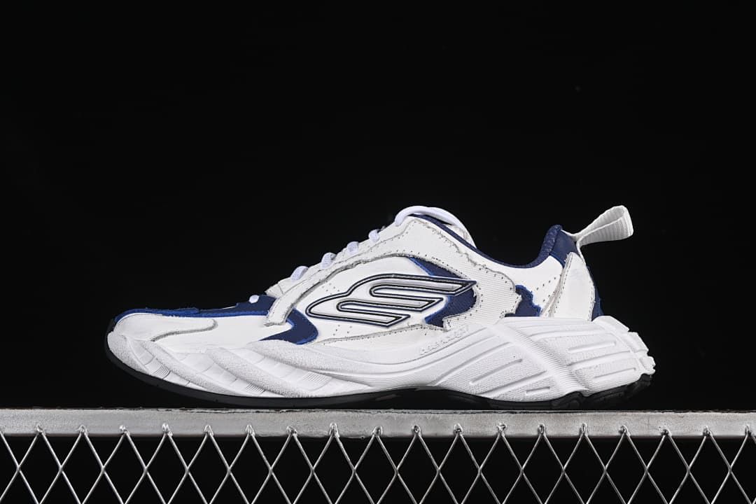 Balenciaga Monday Low-Top Sneakers White Navy WDWTS4090