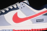 Nike Dunk Low Retro Supreme Gray, Navy and Red DM6868-045