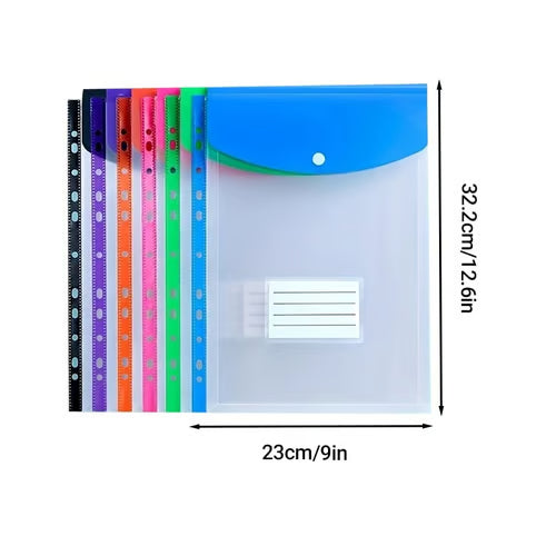 11-Hole Expanding File Pockets – Colorful Binder Accordion Organizer (6 or 12 Pack)