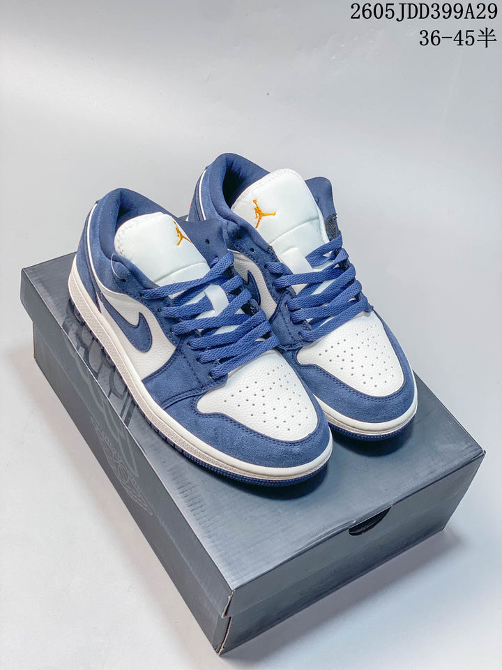 Nike Air Jordan 1 Low Blue and White Sneakers IB7109-005