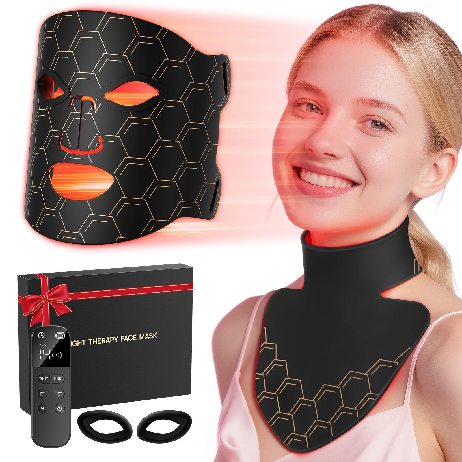 FDA Cleared Skin Care Device, 7 Color LED Light Relax Face Mask, for Wrinkle & Acne Removal, 5 Adjustable Intensity Levels for Anti-Aging, Rosacea, And Sensitive Skin - At-Home Beauty Tools