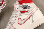 Air Jordan 1 Retro High OG White and Red Sneakers