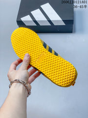 adidas VS JOG 2.0 Low-Top Casual Sneakers, Yellow and Black