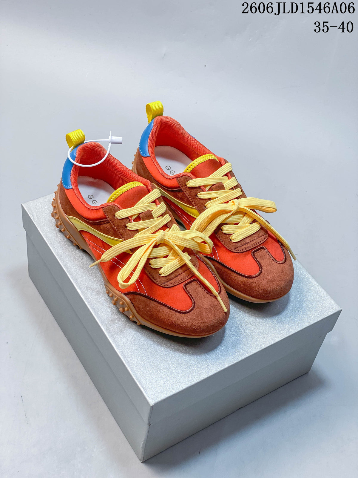 GG-CC Low-Top Retro Racing Sneakers, Color-Block