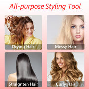 2-in-1 Hot Air Styler & Rotating Hair Dryer Brush – Ceramic Ionic, 3-Heat, Dual Brush Heads