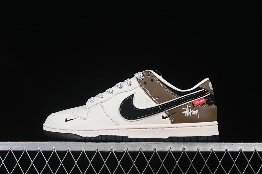 Nike SB Dunk Low Cream and Brown Sneakers