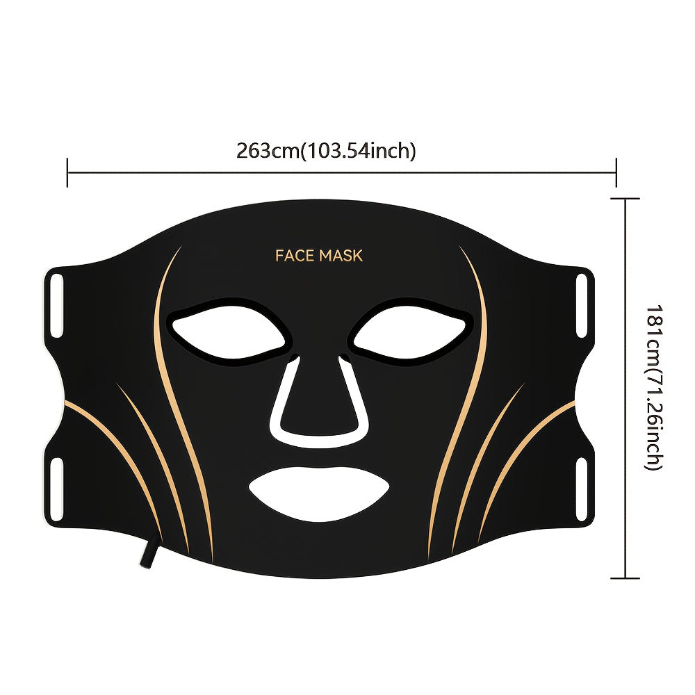 FDA Cleared Red Light Relax for Face LED Mask Eye Mask with Neck Device Remote Control Adjustable Brightness Timer Infrared Light Relax Mask for Home Travel Yoga Sleep Work Professional Best Anti-Aging Acne Mask Brightens Skin Healthy Home Gift