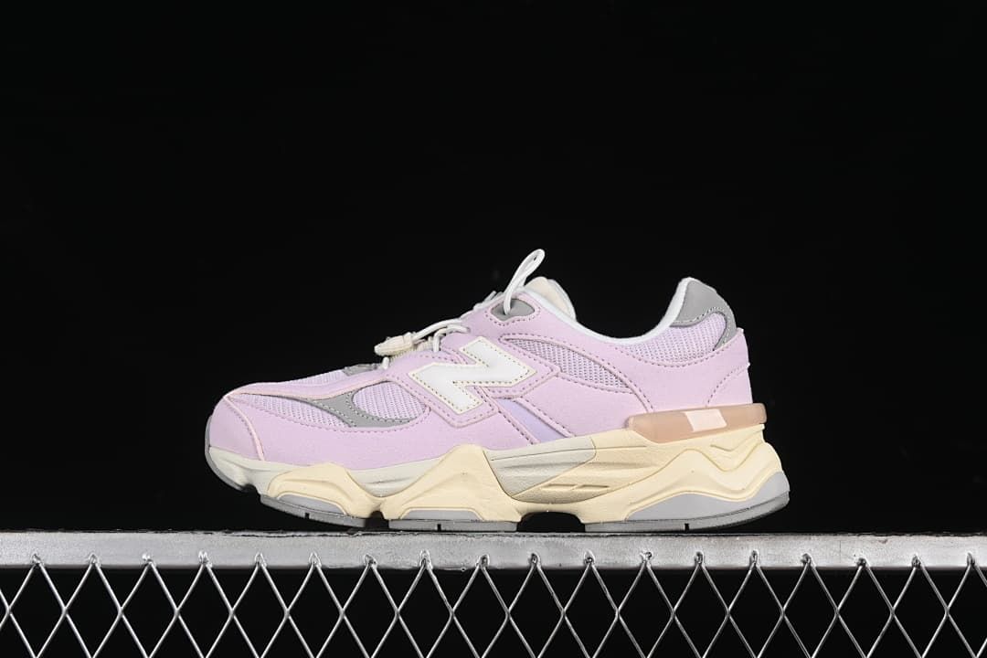 New Balance 9060 Kids Sneakers in Lavender and Grey