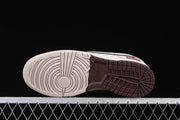 Nike SB Dunk Low Supreme-Style Sneakers in White and Brown
