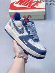 Nike Air Force 1 Low x The North Face Sneakers, Navy and White