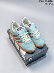 adidas VL Court Classic Sneakers, Blue and Brown