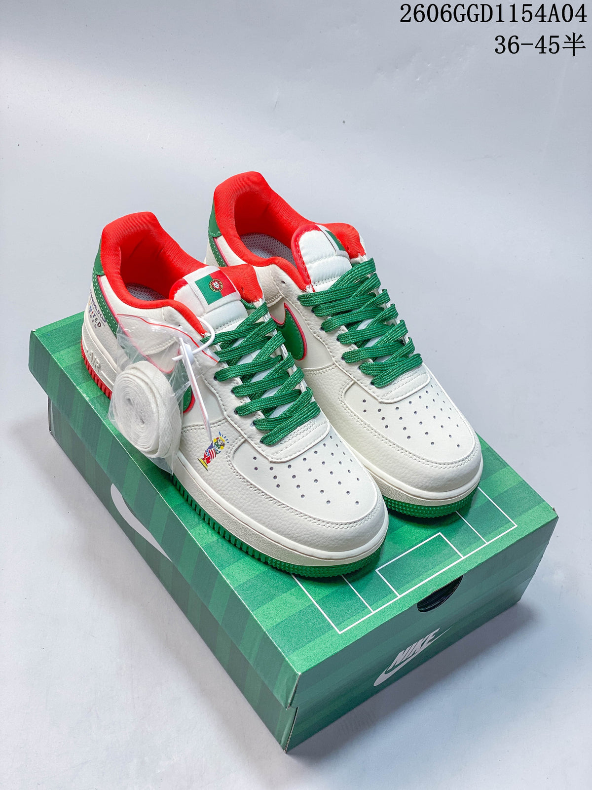 Nike Air Force 1 Low White Green Red WY0655-110