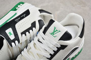 Louis Vuitton LV Trainer Sneaker in White, Green and Black