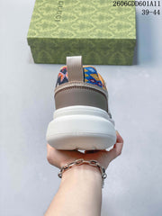 Gucci Screener GG Low-Top Sneakers in White and Taupe