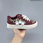 AMIRI Star Low-Top Sneakers with Leopard Print Details