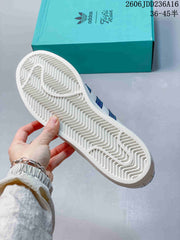 Adidas Originals Superstar White and Blue Sneakers
