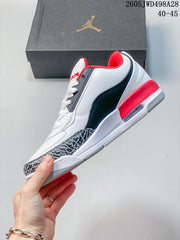 Jordan Air Jordan 3 Retro Low Sneakers White Red IO3372