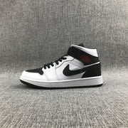Jordan 1 Mid Reverse Black Toe Black and White Sneakers BQ6472-101