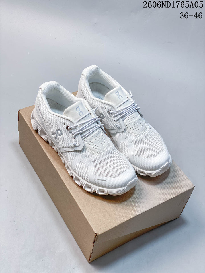 On Cloud 5 White Casual Sneakers