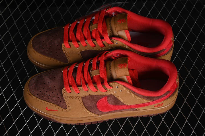 Nike SB Dunk Low Year of the Horse Brown Red Sneakers