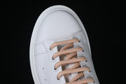 Alexander McQueen White Sneakers with Silver Mirror Heel