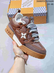 Louis Vuitton Trainer Sneaker in Brown and White