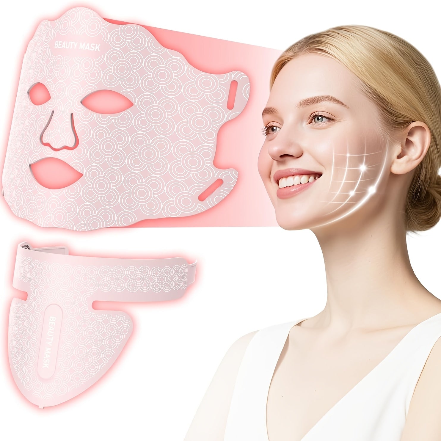LED Beauty Mask for Home Use, Typically 10\u002F15\u002F20 Minutes, Convenient and Portable, USB, Best Choice for Mom and Girlfriend