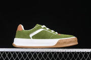Louis Vuitton Green and White Low-Top Lace-Up Sneakers