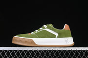 Louis Vuitton Green and White Low-Top Lace-Up Sneakers