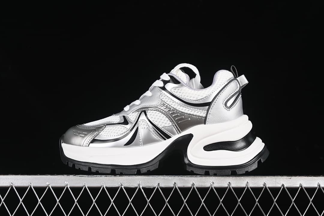 GCDS G24X4338 Silver Chunky Sneakers