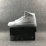 Jordan Air Jordan 1 Mid White Patent-Style Sneakers BQ6472-111