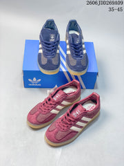 adidas Originals Gazelle Indoor Sneakers, Blue and Burgundy