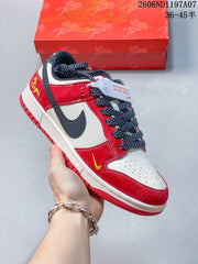 Nike SB Dunk Low Red and White Sneakers