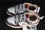 Nike SB Dunk Low Year of the Horse Sneakers, Cream and Brown