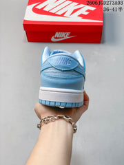 Nike Dunk Low GS Sneakers Light Blue and White Lace Detail
