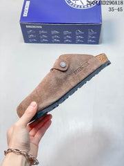 Birkenstock Boston Suede Clogs Brown Adjustable Buckle